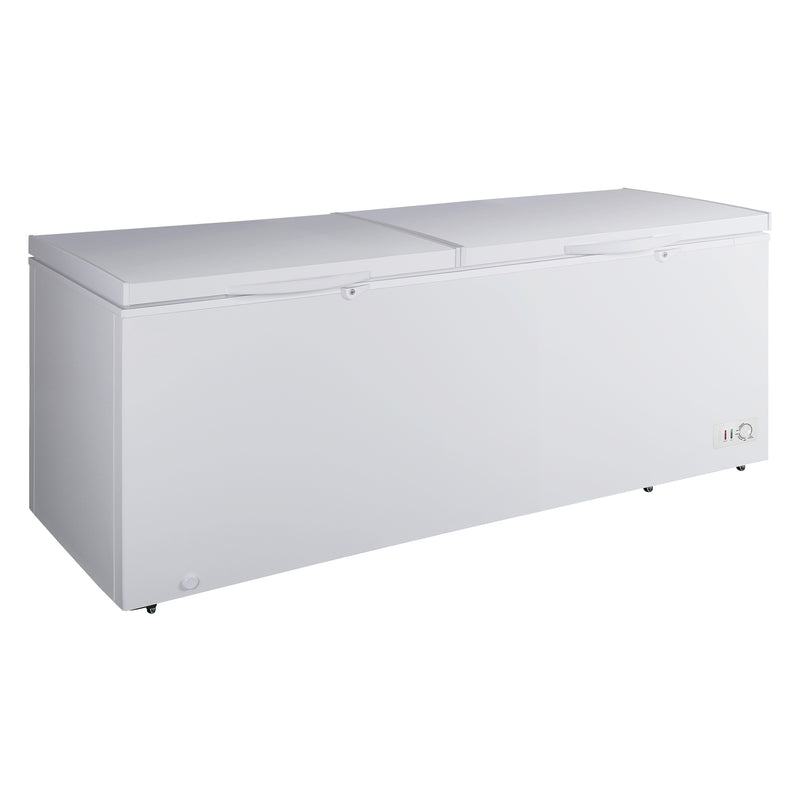 Kenmore convertible chest freezer/refrigerator, open, on a white background