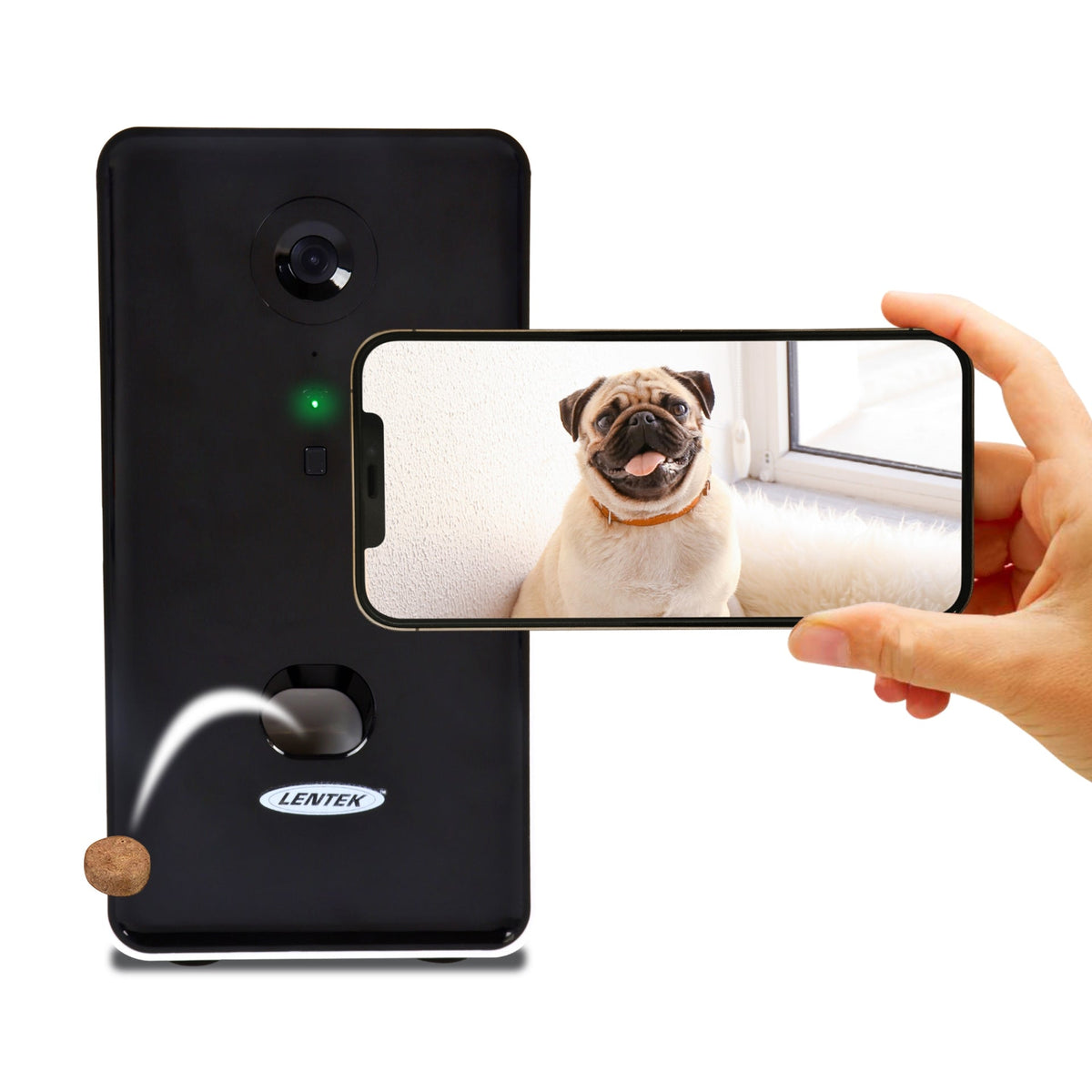 Lentek Smart Pet Treat Tosser with HD Video 2 Way Audio