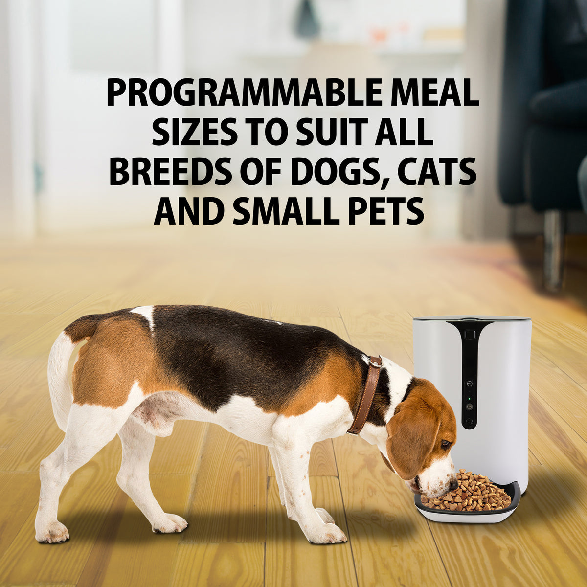 Lentek Smart Pet Feeder with 720p HD Video 2 Way Audio 200 oz. Programmable WiFi Cat or Dog Food Dispenser Schedule Mealtimes Automatic Portion Control Free App for iPhone and Android Smartphone